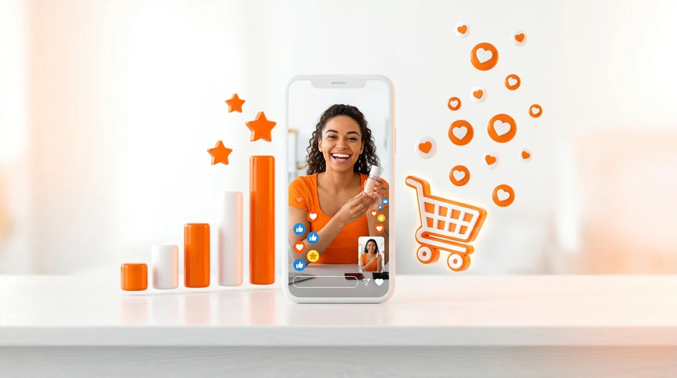 Painel de métricas e volume de vendas em tempo real de live commerce
